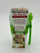 PORTABLE ON THE GO SALAD CONTAINER - HEALTHY FOOD - BPA FREE / FDA APPROVED. NEW