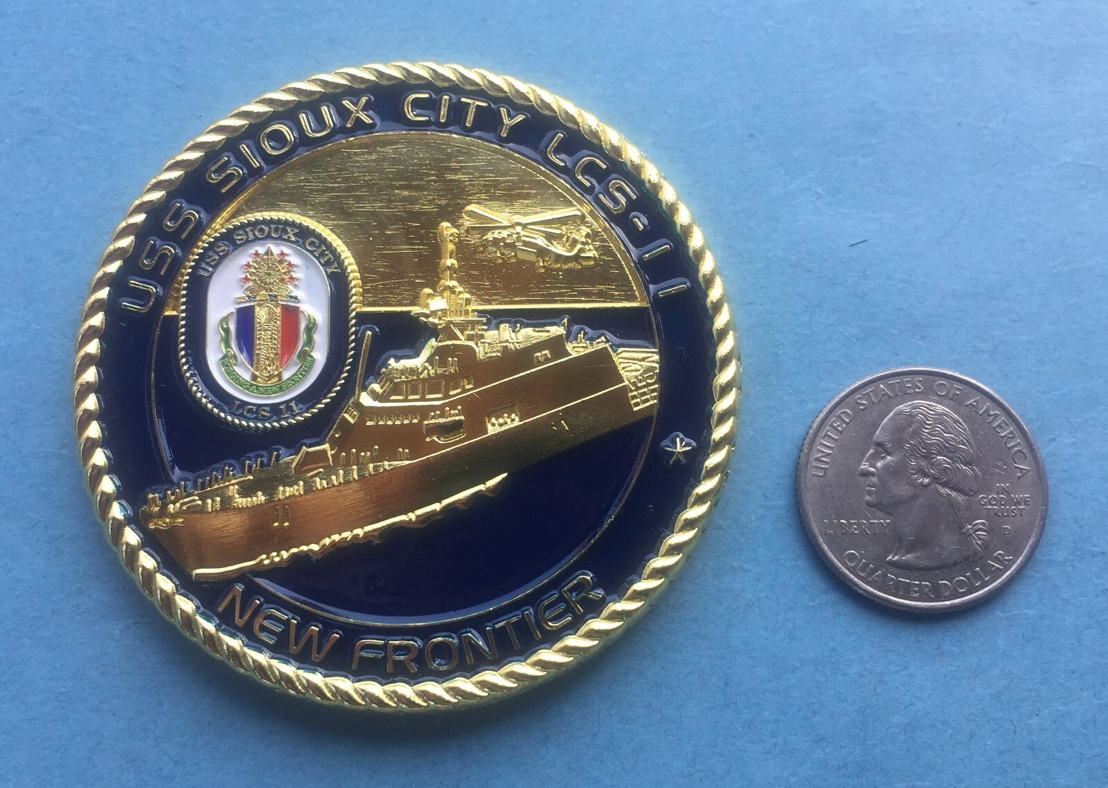 US NAVY CHALLENGE COIN - USS SIOUX CITY (LCS-11) COMMANDING OFFICER-image