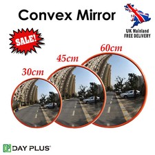Wide Angle Convex Mirror Roadside Parking Lot Garage Mirror Safety 30/45/60cm UK