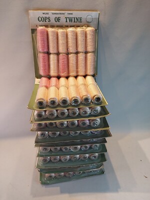 120 Vintage Cops Of Twine Wilkie Superstrong Thread Pinks Peach Green Restposten 