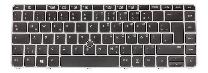 Clavier rétroéclairé allemand HP 836308-041 touches QWERTZ robustes