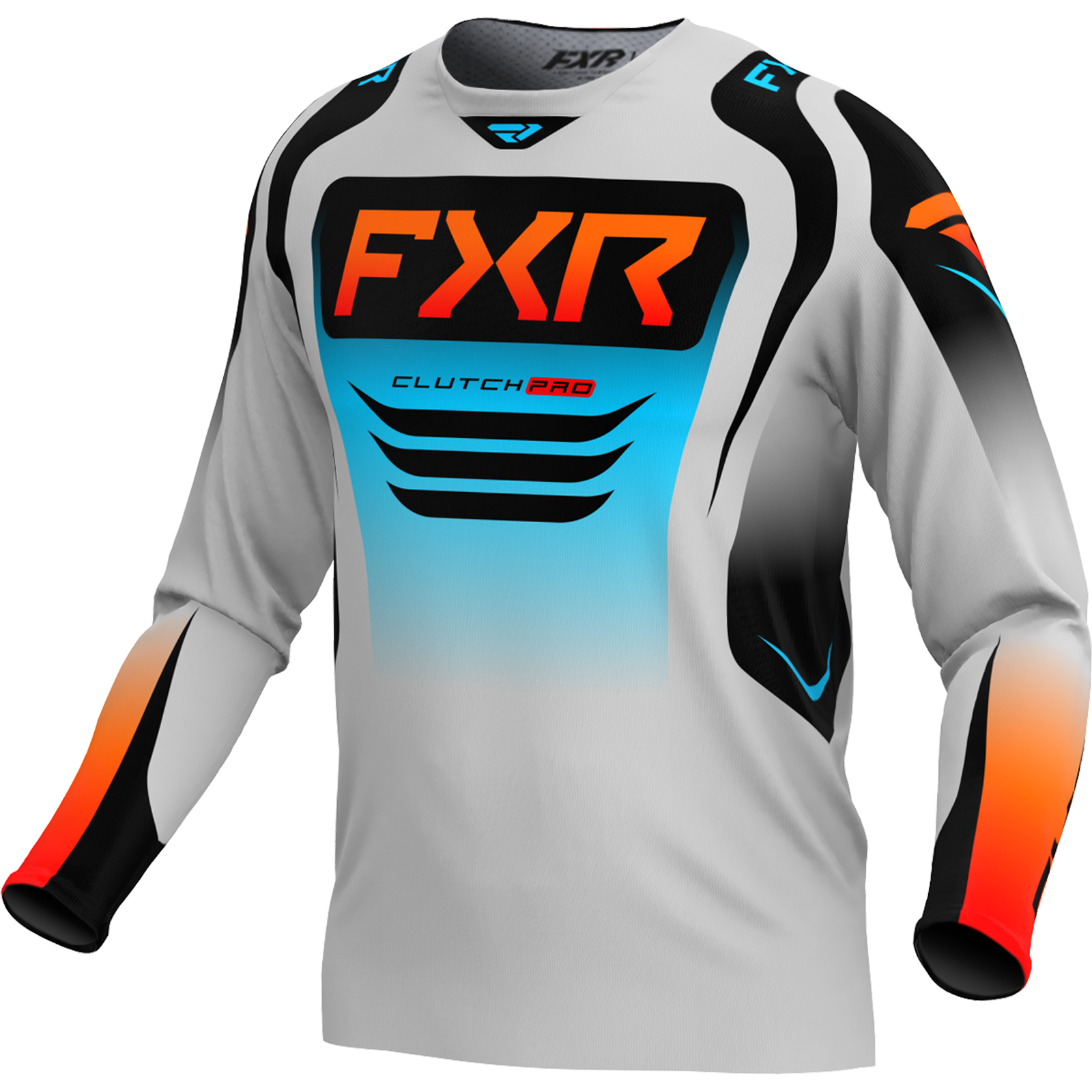 FXR Clutch Pro MX Jersey 2025 Grey/Sky/Orange