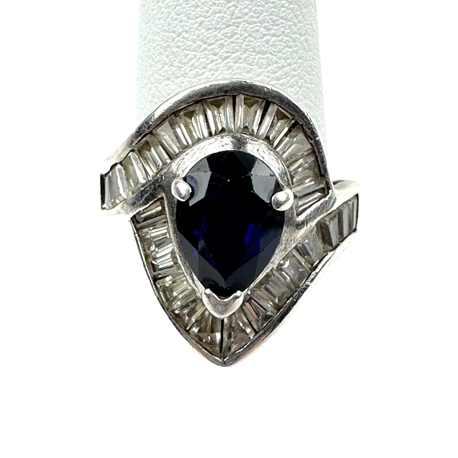 Anillos de Moda Zafiro Diamonique