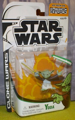 STAR WARS CARDED CARTOON NETWORK ANIMATED CLONE WARS YODA