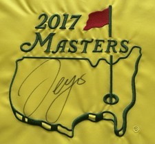 SERGIO GARCIA - ORIGINAL SIGNED 2017 EMBROIDERED MASTERS GOLF FLAG 