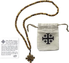 Abbey Gift Jesus Wooden Bead Strand, 4 X 3.38" - 56930M, Black, Small