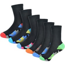 Kids Boys Camouflage Heel  Toe Socks Black Camo socks Pack of 3 kids Footwear