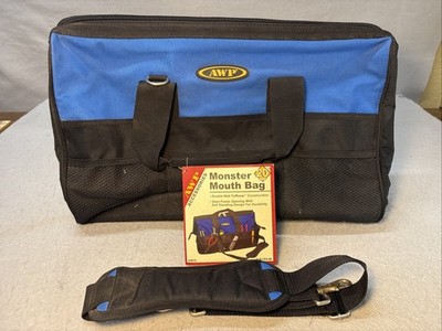 AWP Tool 20  Premium Tool Bag, Black & Blue NEW Contractors Tool Bag