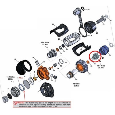 SF-1 TopDeal: Apeks Flight DIN Connection Screw (AP5764)