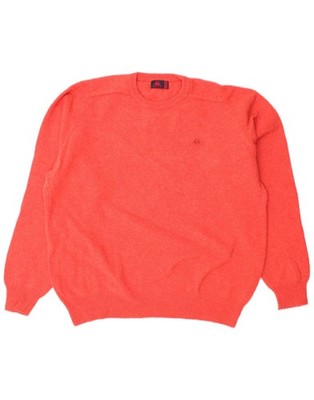 Kappa Mens Crew Neck Jumper Sweater XL Red Wool R115