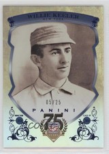 2014 Panini Hall of Fame Blue Shield Blue 5/25 Willie Keeler #12 HOF Shield 1u6