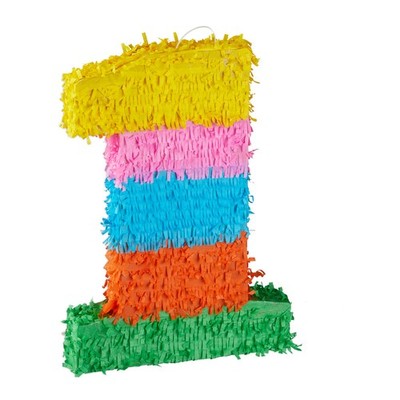 Pinata set bunt 0,2 kg Zahlen Piñata Party-Pinata leicht Geburtstags-Piñata