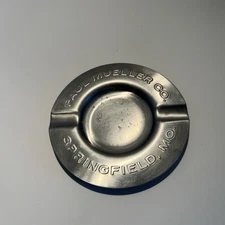 Vintage Cigar Ashtray Paul Mueller Co Springfield Mo Stainless Steel Heavy