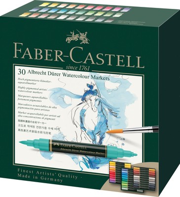 Faber Castell Albrecht Durer Watercolor Markers Set of 30 Premium Artist Markers