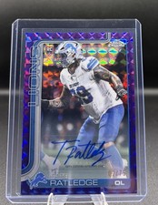 2025 Topps Chrome - Tate Ratledge Rookie Purple Refractor Auto /75 - Lions RC