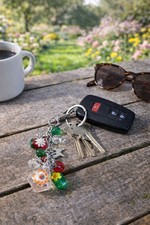 Purse Accessories Key Chain Charms Sunflower Chain 6" Flower Handmade Gift