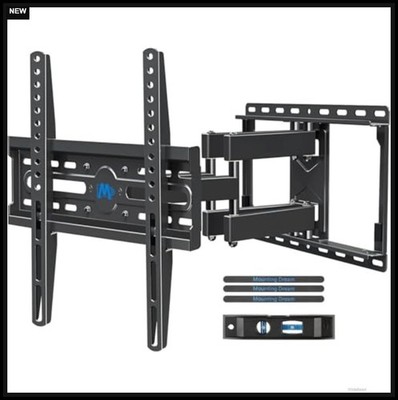 Full Motion TV Wall Mount 32-70 Inch 110 lb VESA 400x400 Swivel Tilt For Flat