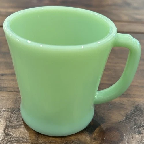Vintage Oven Fire-King Ware Jadeite Green D-Handle Glass Mug