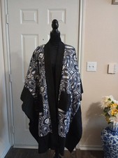 African Print Kimono Jacket with Out Pockets Size 2 XL