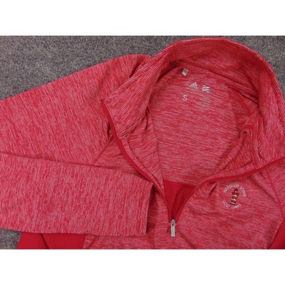 Harbour Town Golf Sweater Mens Small Red Pullover Adidas 1/4 Zip Sweatshirt