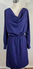Banana Republic Dress Size 8 Purple Cowl Neck Pullover With Slip 2-Pc Set