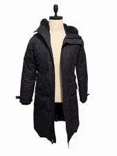 ARITZIA TNA Women's Black Hooded Waterproof Long Down Parka Size XS
