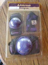 Vintage NOS Rollerblade Protective Knee Wrist Elbow Pads Adult Medium Purple