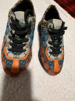 Gucci Rhyton Multicolor Logo Lace-Up Low Top Men's Sneakers