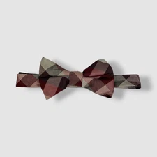 Ryan Seacrest Distinction Men's Red Plaid Pre-Tied Bow Tie