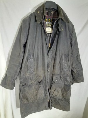 Vintage Early 1990s Barbour Border A205 Waxed Jacket Size C36/91CM