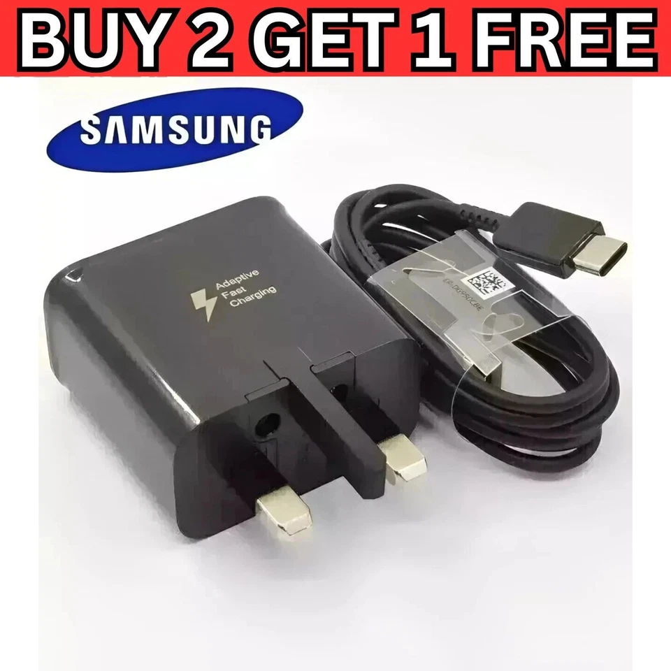 15W Super Fast Charger Adapter USB Plug & Type C Cable For Samsung Galaxy Phones - Image 2 of 4