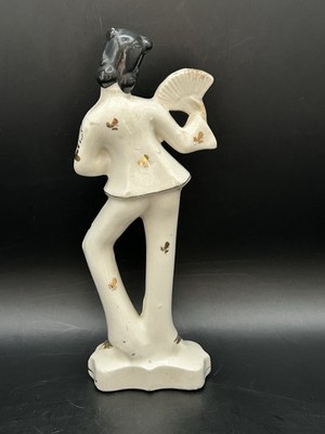 Vintage Wales Japan Porcelain Asian Woman Figurine Holding Fan