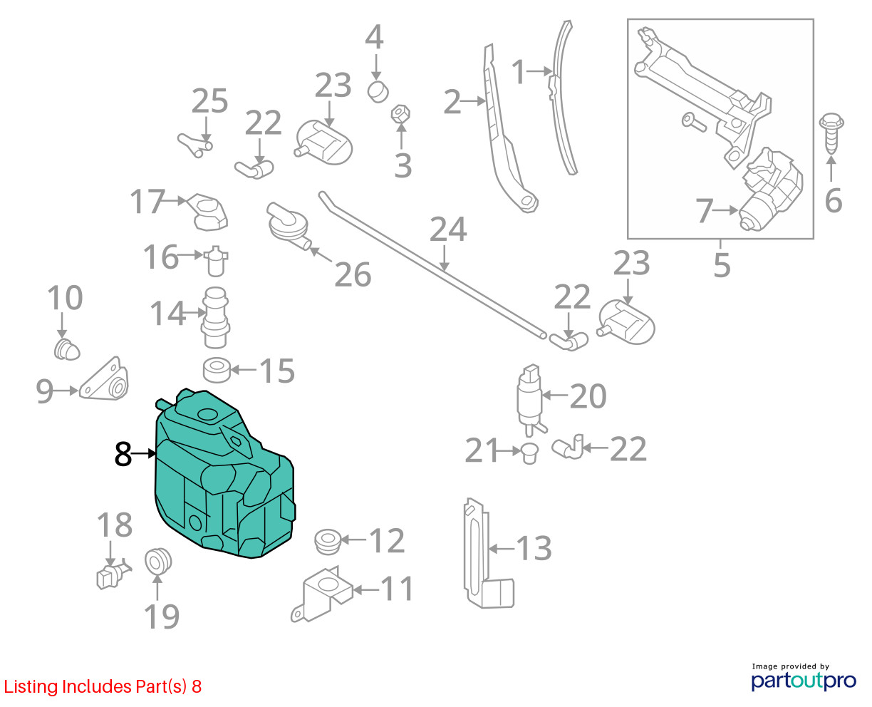 Audi R8 2008-2015 Washer fluid