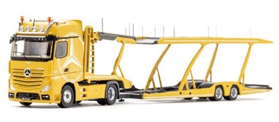 MB Mercedes Benz Actros - Car Transport yellow - GCD 1:64