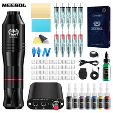 Neebol Tattoo Pen Kit classical Tattoo Machine with Needles Tattoo Supply Gift
