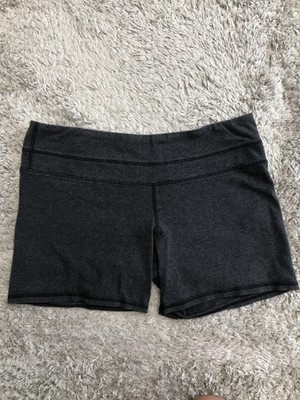 Lululemon Shorts Womens 12 Gray Cotton Lycra Athletica Yoga Activewear