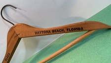 Sheraton Plaza Daytona Beach Florida Hotel Wooden Clothes Hanger vintage FL