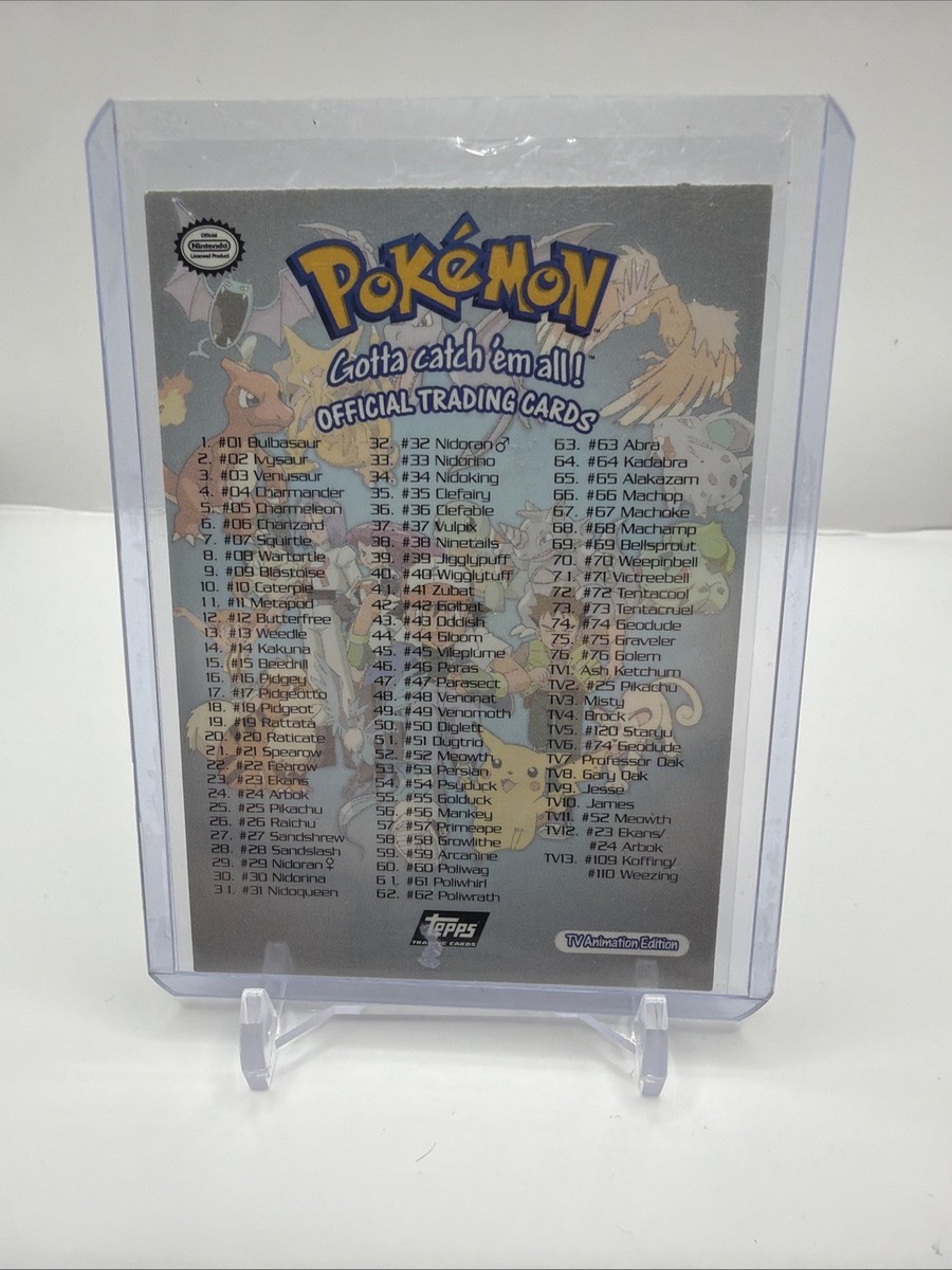 topps series 1 pokemon card list Pokmon 13 Complete Set 19992000 1999 Topps Pokemon Series 1