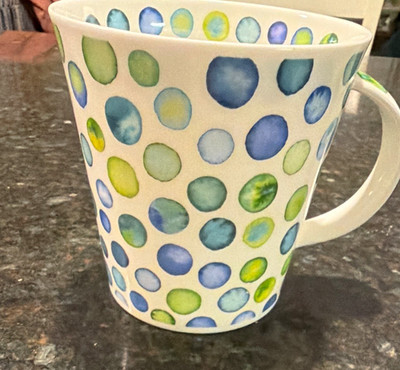 Dunoon Cool Spots by Caroline Bessey Bone China Mug Polka Dot 8 oz