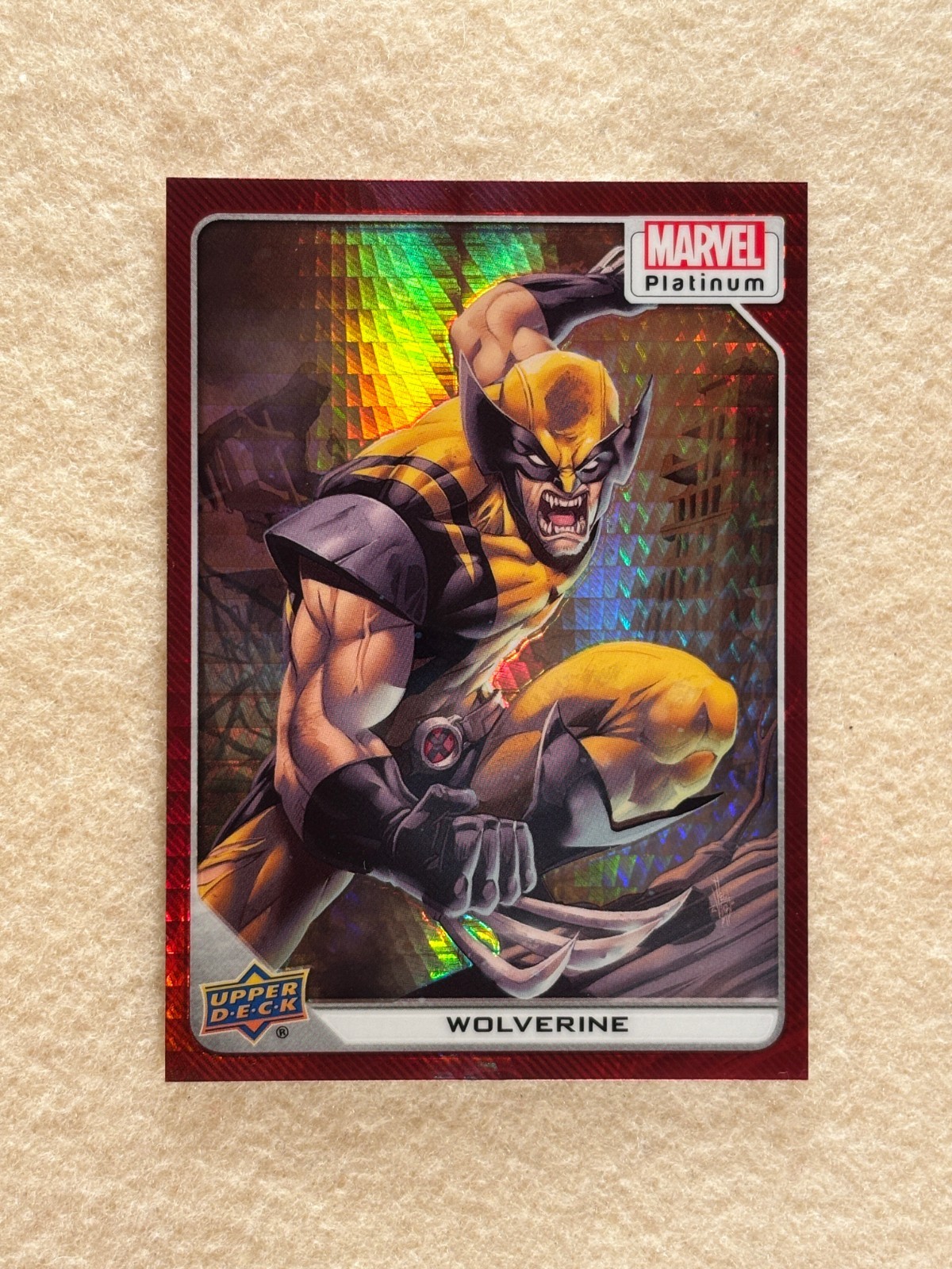 2023 Upper Deck Marvel Platinum Red Prism #87 - Wolverine 62/199
