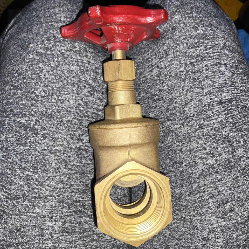 Pegler 1-1/4" Brass Gate Valve 125 LBS S 250 LB WOG England - Image 2 of 4