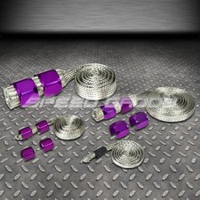 Braided Stainless Steel Vacuumfuelradiatoroil Line Dress-up Hose Cover Purple Braided Stainless Steel Vacuumfuelradiatoroil Line Dress-up Hose Cover Purple