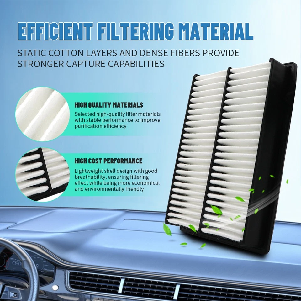 2x Filtro de aire del motor para Ford E-150 E-250 E-350 F-150 F-250 F-350 Super Duty F53 Foto 3 de 4