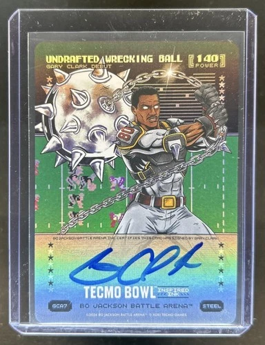 2026 Battle Arena Tecmo Bowl Undrafted Wrecking Ball Debut Battlefoil Auto #GCA7