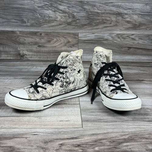 converse black flowers