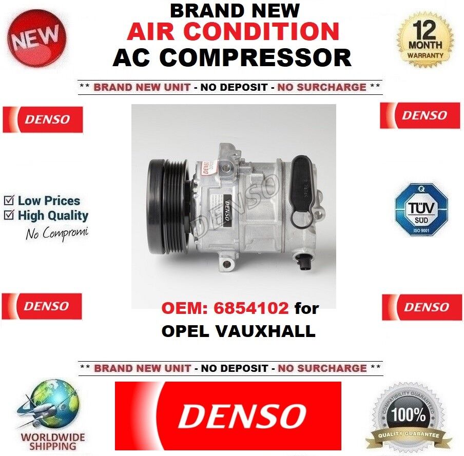 Dallas Mall New Free Shipping DENSO AIR CONDITION AC COMPRESSOR 6854102 VAUXHALL OEM: for OPEL