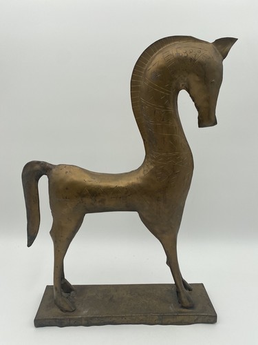 Vintage Metal Horse Figure Sculpture Unmarked