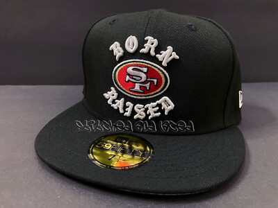 キャップ BORN x RAISED + 49ERS ROCKER FITTED BORN X RAISED EXCLUSIVE SAN FRANCISCO 49ERS FITTED HAT
