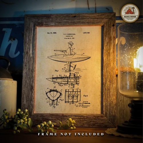 Vintage Entenjagd Patent Kunstdruck Antik Lockvögel ruft Hütte Wanddeko Geschenk - Bild 4 von 8