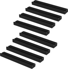 Ilyapa Wood Vinyl Record Shelf Wall Mount, 8 Pack - Black Record Album Holder